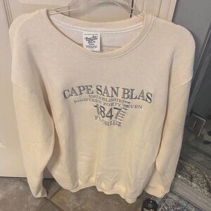 CO Cream Graphic Crew Neck Sweater